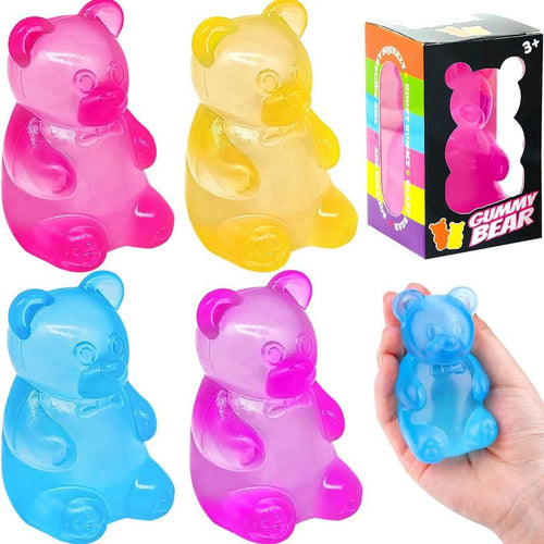 4 counts Squishy Bear - Sensory Fidget Toy with Jelly-Like Filling