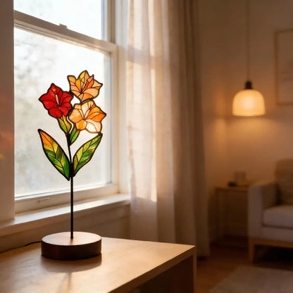 🚚Buy 2 Get Free Shipping - Handmade Stained Glass Flower Freestanding Window Decor