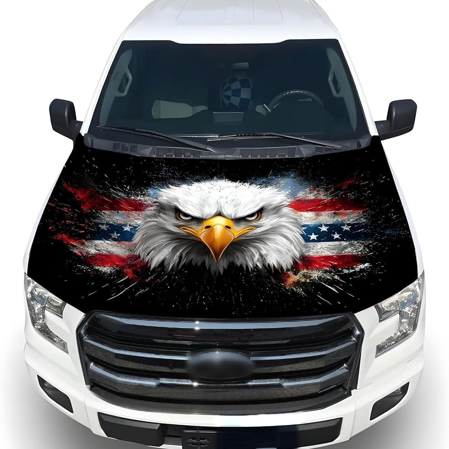🇺🇸 250th Anniversary Car Hood Cover – 🚗 No-Glue 1-Minute Installation – Fade-Resistant Patriotic Design for Sedans, SUVs & Light Trucks
