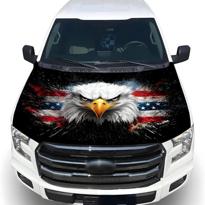 🇺🇸 250th Anniversary Car Hood Cover – 🚗 No-Glue 1-Minute Installation – Fade-Resistant Patriotic Design for Sedans, SUVs & Light Trucks