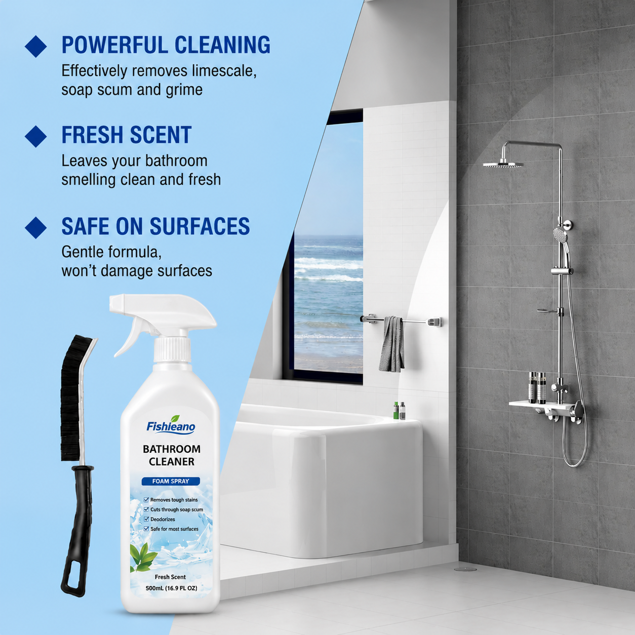 Cleaning Spray: Removes Mold, Prevents Mold, Removes Scale, Removes Soap Scum, and Eliminates Odors