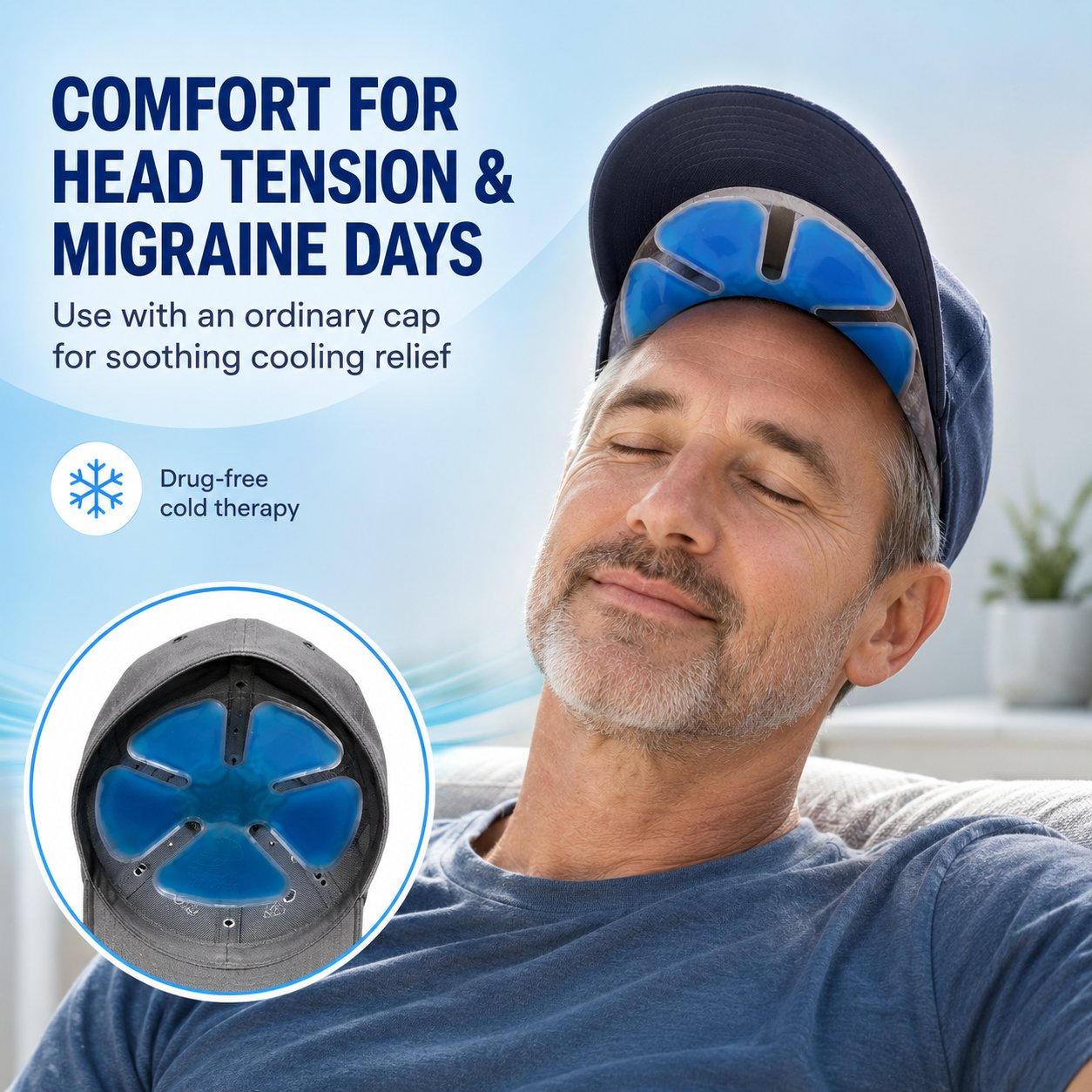 ❄️Last Day 50% OFF - Universal Contoured Cooling Gel Pad Insert For Hats And Helmets