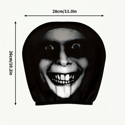 “Scary Face” Headrest Cover, Spooky-Style Stretchable Headrest Protector
