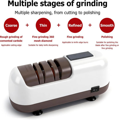 🔥50% OFF TODAY Electric knife sharpener, suitable for double-edged knives and serrated knives