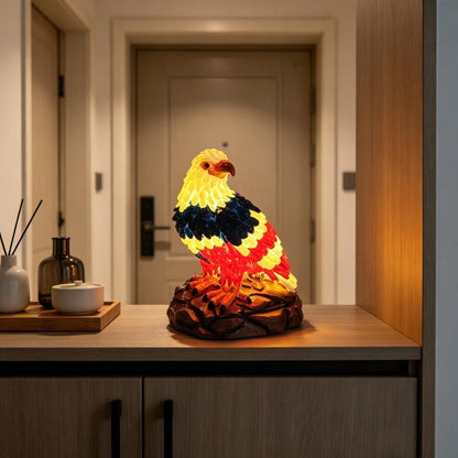 🇺🇸 250th Eagle Stained Glass Wall Lamp – 🦅 Patriotic LED Tribute Light – Resin Craft, Warm Glow, Perfect for Home, Office & Man Cave