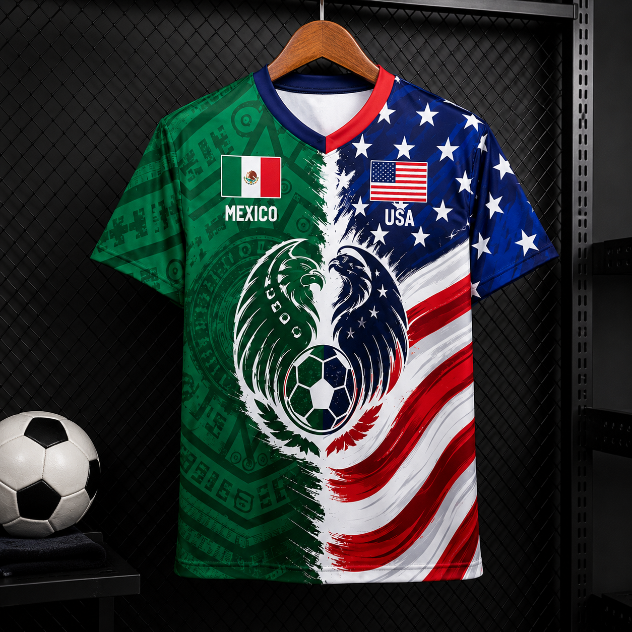 Mexican-Style 3D-Printed Mesh Loose-Fit Short-Sleeve T-Shirt for Men, Sporty Style, Moisture-Wicking