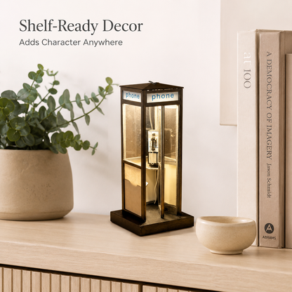 Phone Booth Table Lamp: A Nighttime Decoration