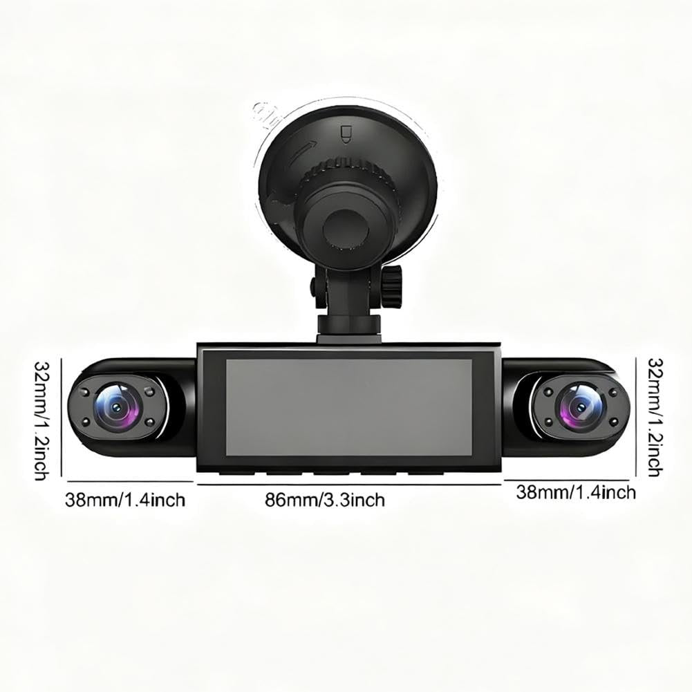 🚗 [Best Seller] 4-Way Dash Cam – 📹 360° Full Coverage, Front/Rear/Left/Right – Day & Night Recording