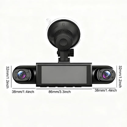🚗 [Best Seller] 4-Way Dash Cam – 📹 360° Full Coverage, Front/Rear/Left/Right – Day & Night Recording