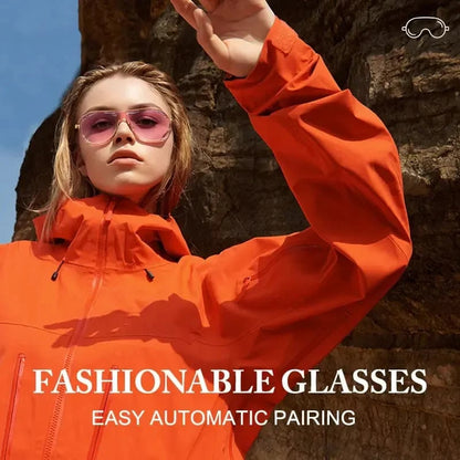 😎 Smart Audio Sunglasses – 🎧 Open-Ear Bluetooth 5.4 with HiFi Stereo – UV & Blue Light Protection, 8H Battery, Touch Control