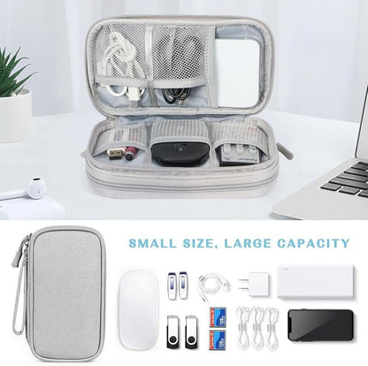 🔥43% OFF Today Only – Cable Organizer Bag, Double Layer Travel Pouch for Chargers, Cords & Tech Accessories