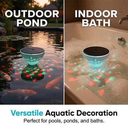 🌊 Solar Floating Pool Light – 🐟 Realistic Fish Projection & Water Glow – IP68 Waterproof, Solar Powered, No Wiring Needed
