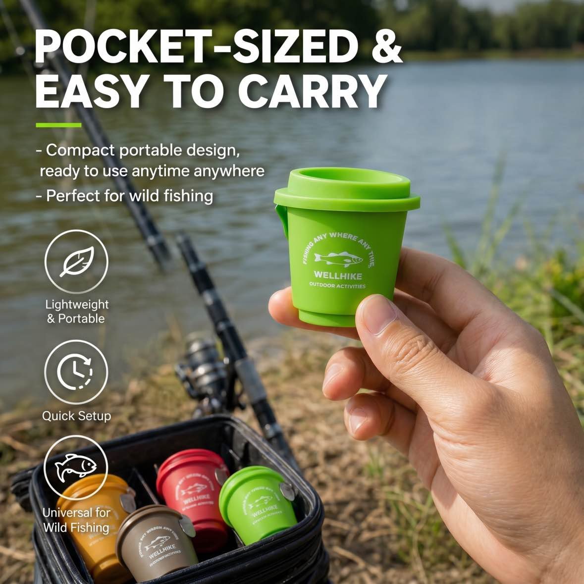 Revolutionary Fish Attractant Bait – High-Performance Cup-Packed Fishing Lure