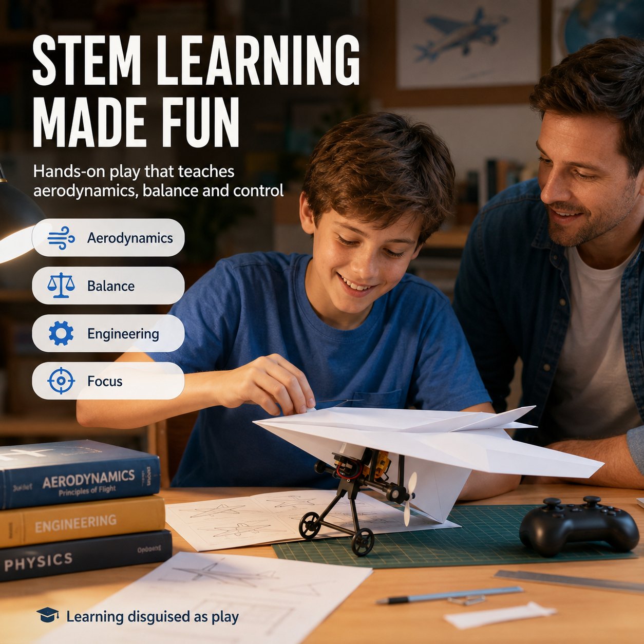 ✈️ RC Paper Airplane Kit – Turn Ordinary Paper Into A Flying Remote-Control Aircraft