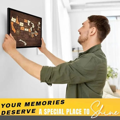 🔥 50% OFF TODAY | Wooden USA Travel Map Puzzle 🗺️ The Ultimate Gift For Couples 🎁