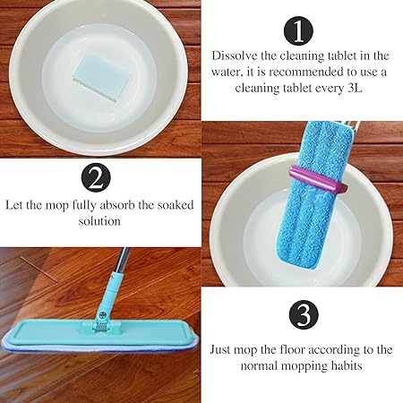 100PCS Water Soluble Cleaning Sheet, Floor Cleaning Sheet