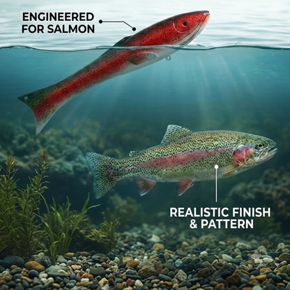 Fish-shaped Telescopic Lure Fishing Rod with Straight Handle