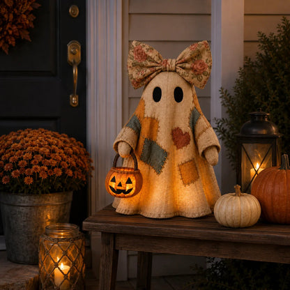 🔥🎁【Halloween Gifts】Lighted Vintage Patchwork Ghost-Buy 2 Get Free Shipping🎃✨🍂