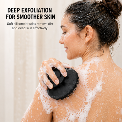Silicone Bath Brush Deep Cleansing and Exfoliating Set