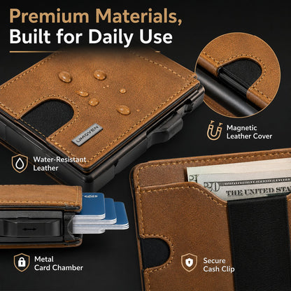 🎁 Slim Pop-Up Wallet for Men – Quick Card Access RFID Blocking