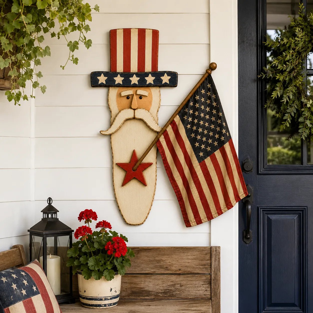 ✨ Uncle Sam Patriotic Wall Hanging – Vintage Americana 🇺🇸 49% Discount Today!