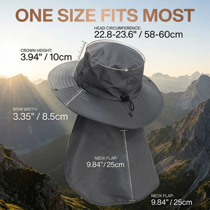 🔥 Closeout Sale – 🧢 Full Coverage Outdoor Sun Hat – Detachable Face Cover, Breathable Mesh, Lightweight for Fishing & Hiking