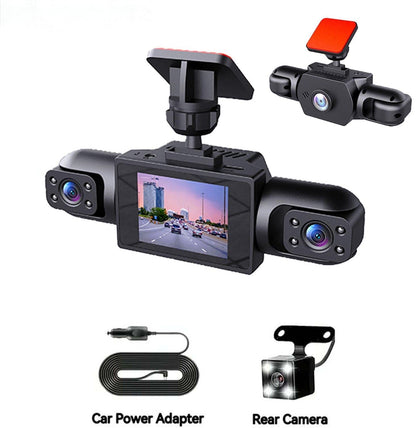 🛡️ 360° 4-Channel Dash Cam – Front, Rear, Left & Right | 1080P HD + Infrared Night Vision