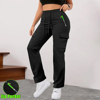 🔥 ShaperTech  Women's Cargo Pants - High-Waisted, Quick-Dry & 6 Secure Pockets 👟