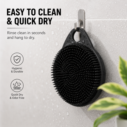Silicone Bath Brush Deep Cleansing and Exfoliating Set