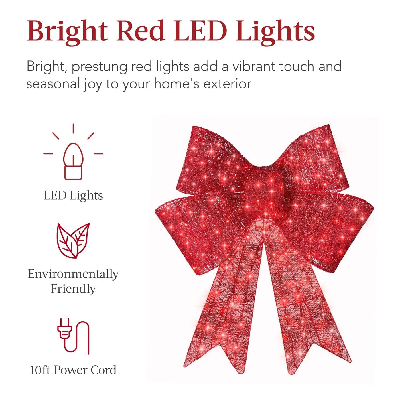 🔥49% OFF Hot Sale🎁✨🎄 48-Inch Lighted Christmas Bow 🎀