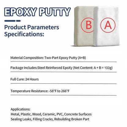 💥SAVE 50% NOW🛠️ Epoxy Repair Putty – ⚡ Sets in 5 Minutes, Cures Like Steel – Fix Furniture, Pipes, Ceramics & More – 4000 PSI Strength