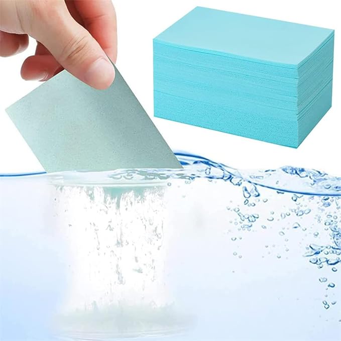 100PCS Water Soluble Cleaning Sheet, Floor Cleaning Sheet