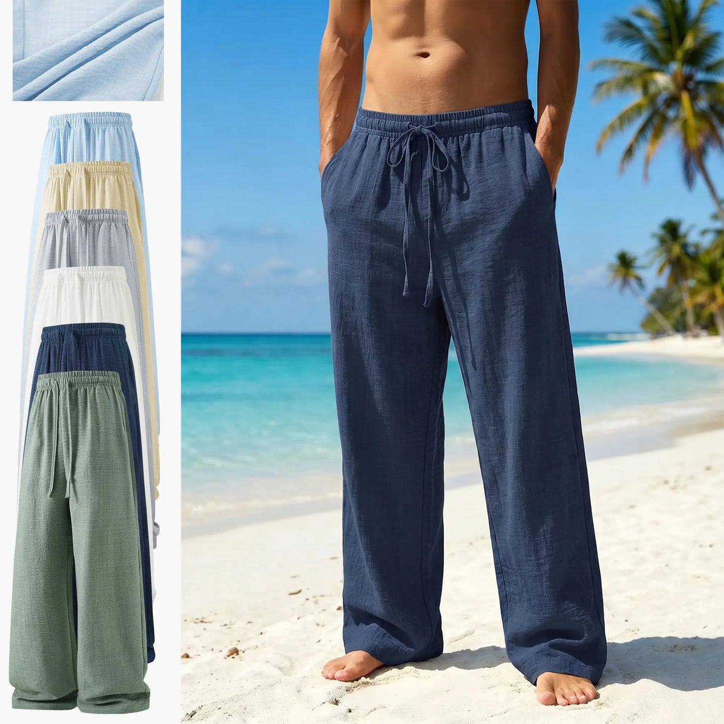 ☀️ Beat The Heat 50% OFF – 👖 Cool & Breathable Summer Pants – Non-Sheer, Relaxed Straight Leg