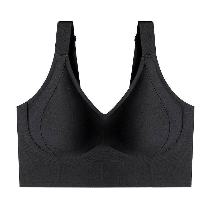 💗 Full Coverage Seamless Lifting Bra – W-Shaped Support, Wide Straps, Smooth Back, 7-Row Closure
