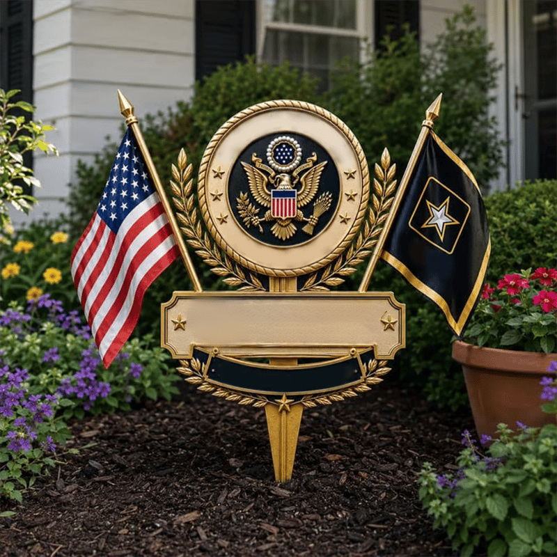 🎖️US Military Branch Tribute Garden Stake Collection