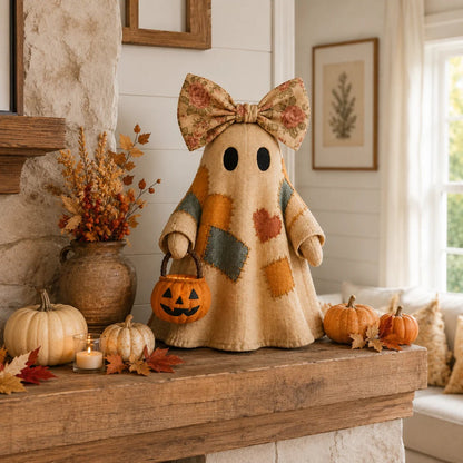 🔥🎁【Halloween Gifts】Lighted Vintage Patchwork Ghost-Buy 2 Get Free Shipping🎃✨🍂