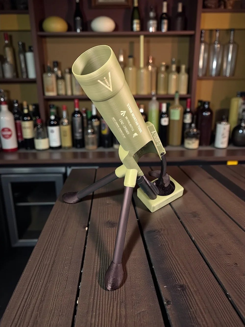 🔥🔥51mm Beer Bottle Mortar Bottle Opener – Novelty Cap-Launching Desk & Bar Accessory
