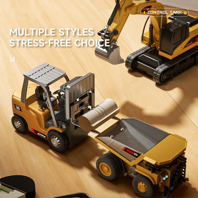 🏗️ Mini Desktop RC Forklift – 🔧 1:64 Scale with Adjustable Alloy Fork – Rechargeable Type-C, Realistic Lifting Fun for Desk & Collection
