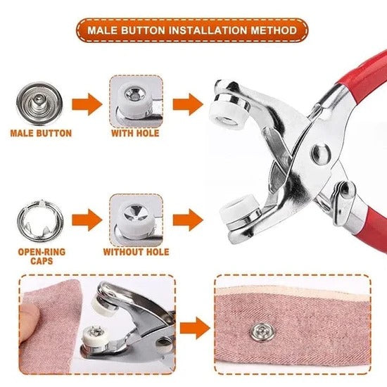 🚀🧵 No-Sew Snap Fastener Tool Kit | Fix Clothes & DIY Projects in Seconds