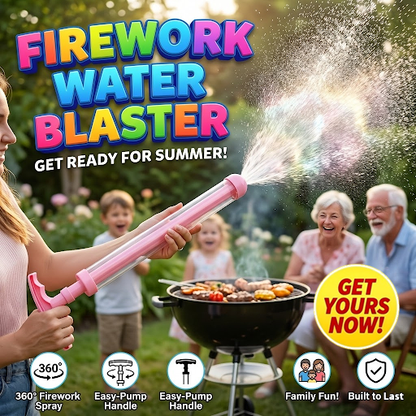 🌸💦 Pink Firework Water Gun | Cute Long-Range Summer Water Toy