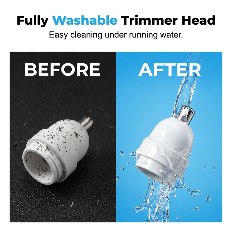 Rechargeable nose hair trimmer
