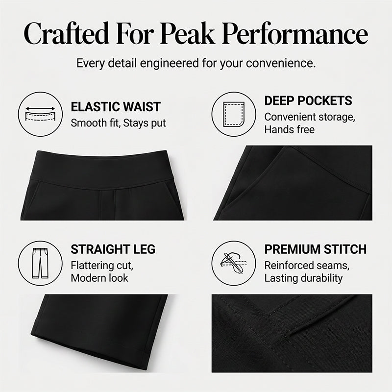 👖Women's High-Waisted Stretch Cropped Pants
