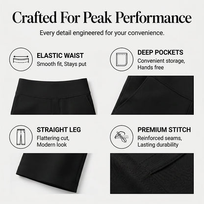 👖Women's High-Waisted Stretch Cropped Pants