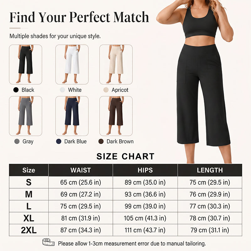 👖Women's High-Waisted Stretch Cropped Pants