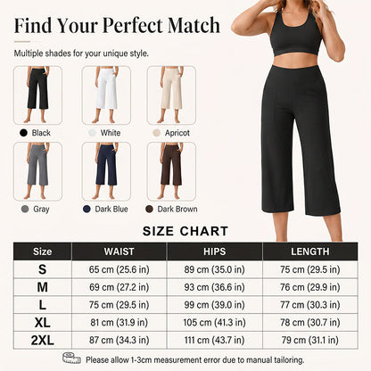 👖Women's High-Waisted Stretch Cropped Pants