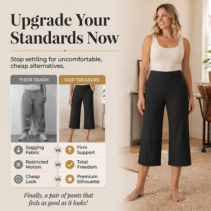 👖Women's High-Waisted Stretch Cropped Pants