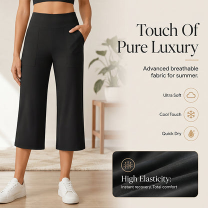 👖Women's High-Waisted Stretch Cropped Pants