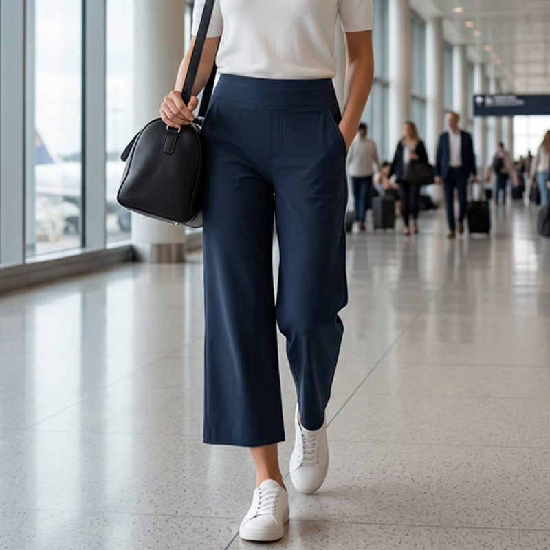 👖Women's High-Waisted Stretch Cropped Pants