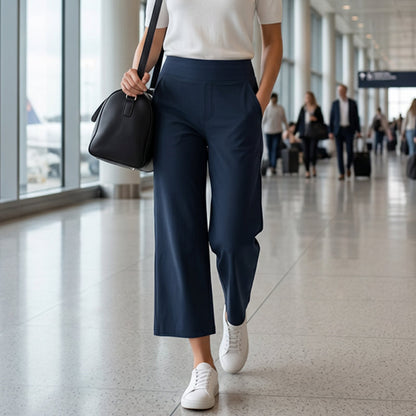 👖Women's High-Waisted Stretch Cropped Pants