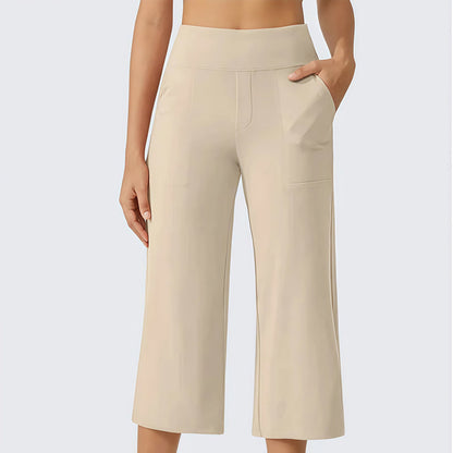 👖Women's High-Waisted Stretch Cropped Pants